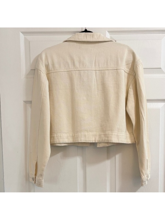 Lulus Heard About You Off-White Cropped Twill Jacket - Picture 6 of 6